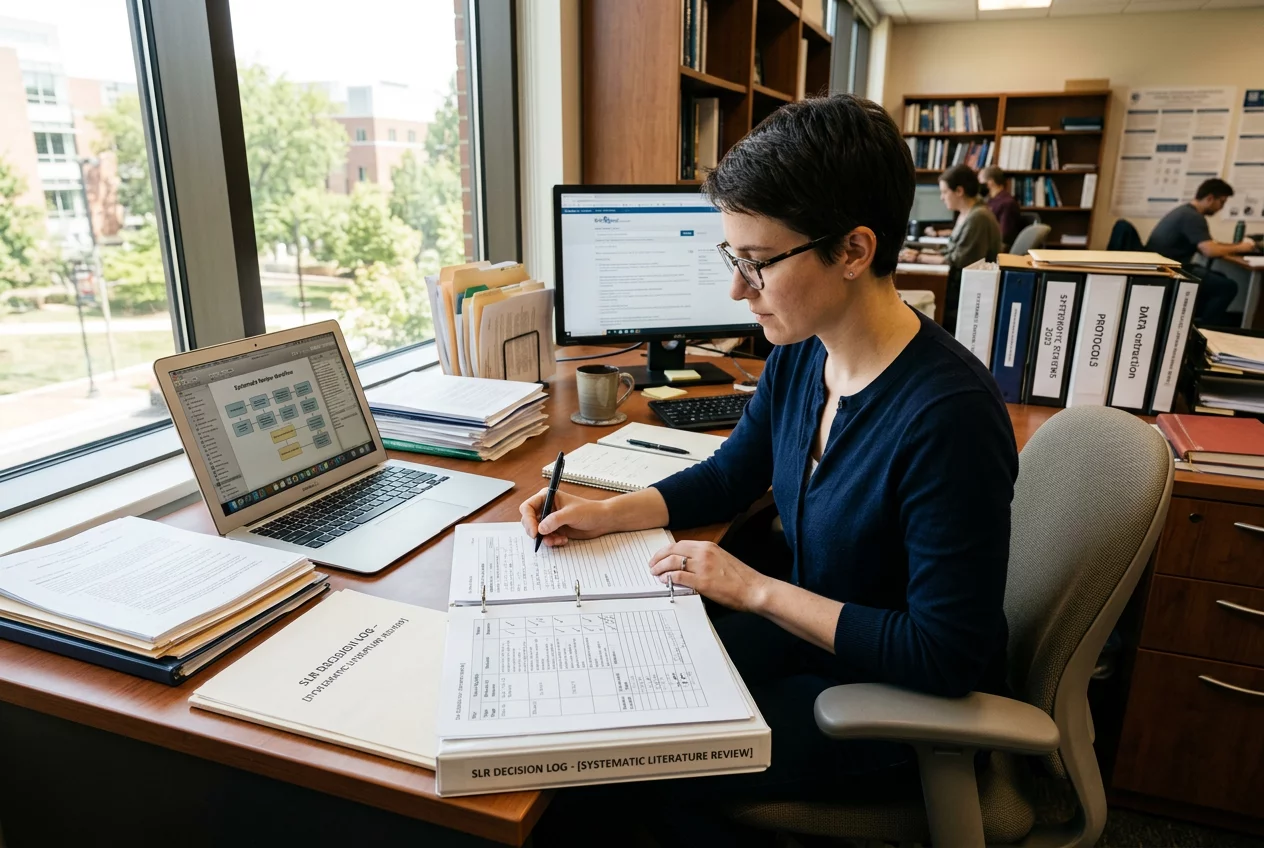 Managing Research Decision Logs for Systematic Literature Reviews