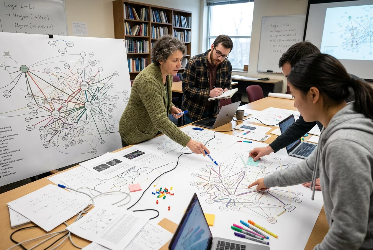 Methods for Mapping Knowledge Connections Between Diverse Research Papers